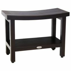 Brand new ๐ฏ AquaTeak Patented 24" Sumba™ Mocha Teak Shower Bench With Shelf ๐ฅฐ