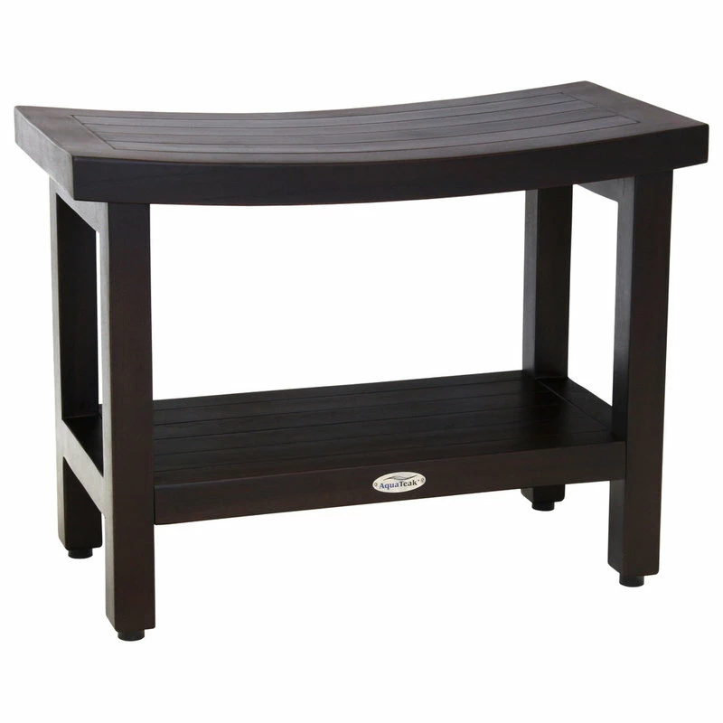 Brand new ๐ฏ AquaTeak Patented 24" Sumba™ Mocha Teak Shower Bench With Shelf ๐ฅฐ