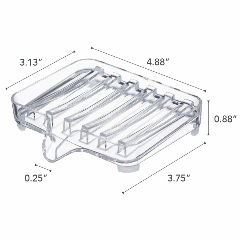 Deals ๐ Yamazaki Home Self-Draining Soap Tray, Acrylic, Clear ๐ - Image 6