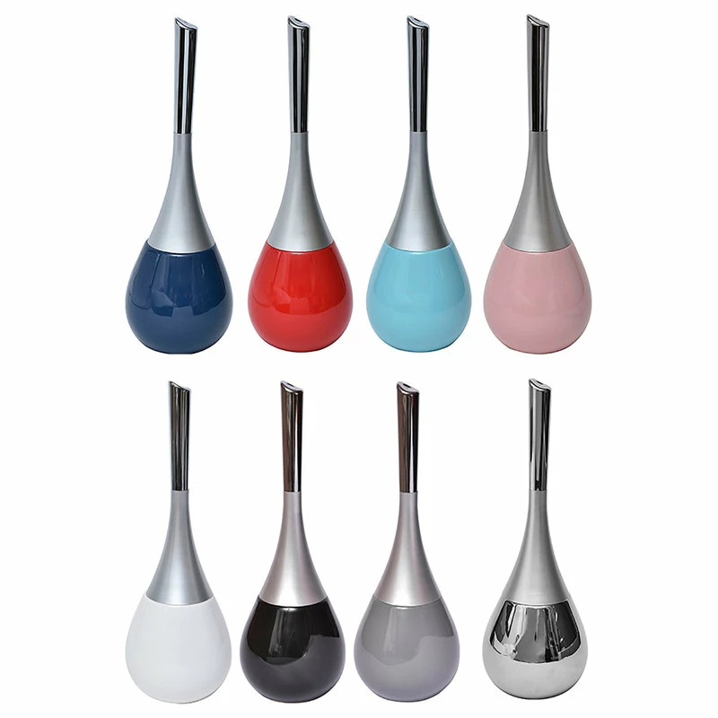 Flash Sale โค๏ธ EVIDECO Water Drop Toilet Bowl Brush And Holder Set, Black ๐ - Image 5