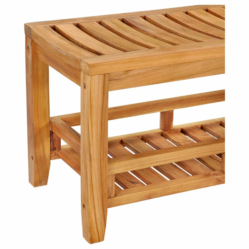 Flash Sale ๐ Chic Teak Inc. Teak Wood Nassau Shower Stool / Bench With Shelf, 47" โ๏ธ - Image 6