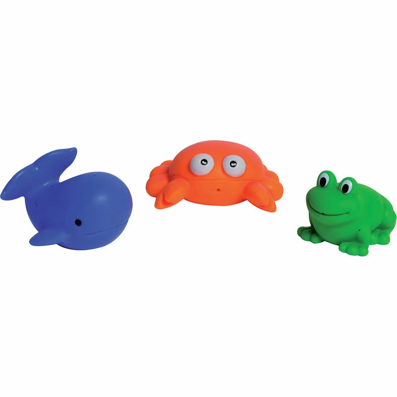 Brand new 👍 EVIDECO Set Of 3 Non-Toxic Floating Bath Toys - Sea Life Animals-Crab-Whale-Frog -for Ba 🥰