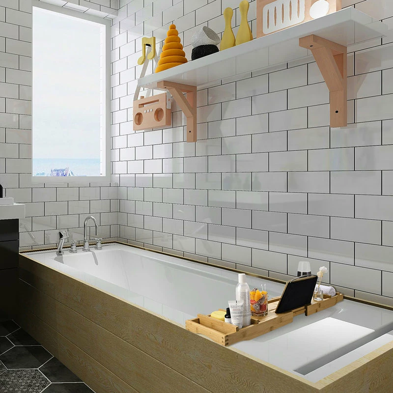 Outlet ๐ Yescom Extendable Bamboo Bathtub Caddy Tray Tablet Slot Glass Tablet Holder Relaxing ๐ - Image 5