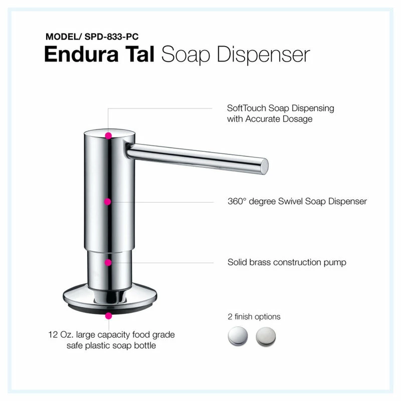 Flash Sale โ Houzer Inc. Endura Tal Soap Dispenser ๐ฅฐ - Image 3