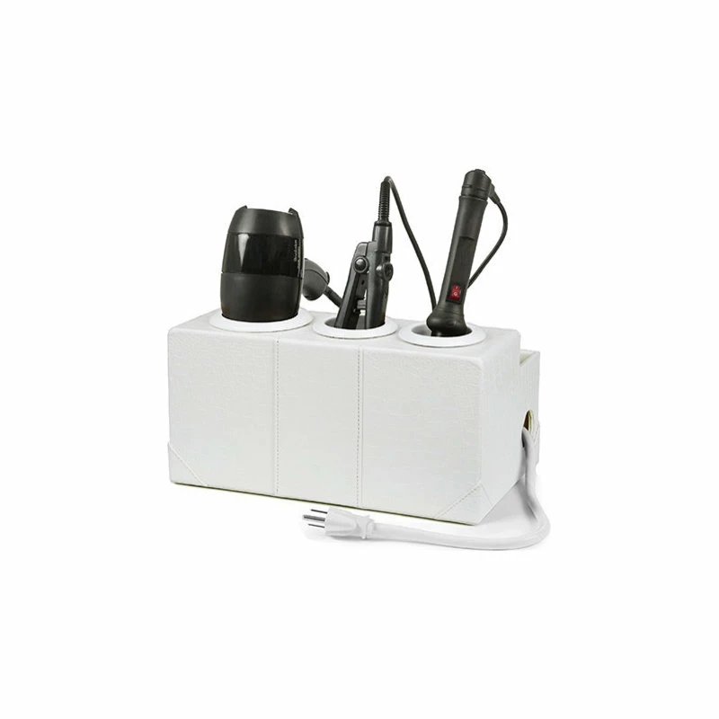 Promo 🔥 Great Useful Stuff White Crocodile Leatherette Hair Styling Station, With Power 🌟 - Image 3