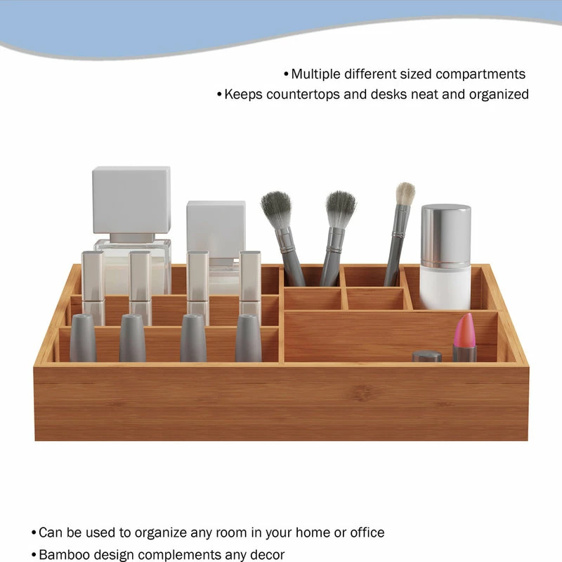 Outlet ⨠Lavish Home Bamboo Makeup Organizer 𧨠- Image 4