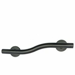 Cheapest 🛒 CSI Bathware 18" Left Hand Wave Shaped Grab Bar, Matte Black ⭐