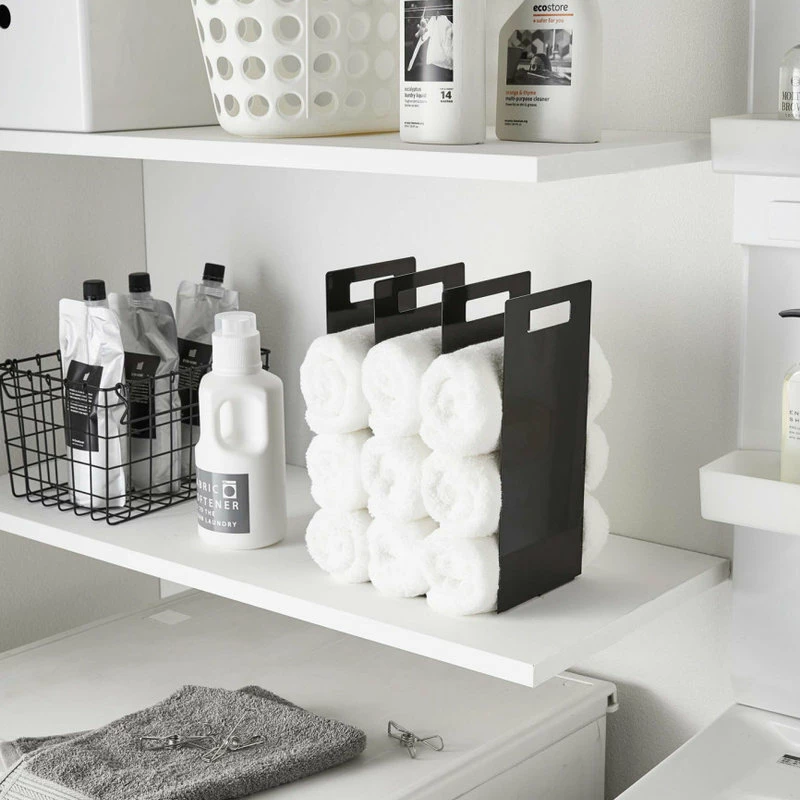 Best deal ๐ Yamazaki Home Towel Storage Organizer, Steel, Black ๐ - Image 2