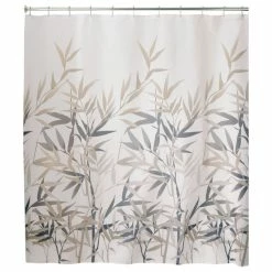 Coupon 🎉 IDesign Anzu Fabric Shower Curtain, 72"x72", Black And Tan 🥰