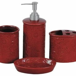 Brand new ✔️ HiEnd Accents 4-Piece Red Savannah Bathroom Set 🛒