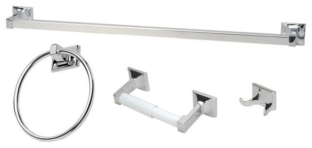 Deals ๐ Hardware House Sunset Collection 4-Piece Bath Set, Chrome ๐