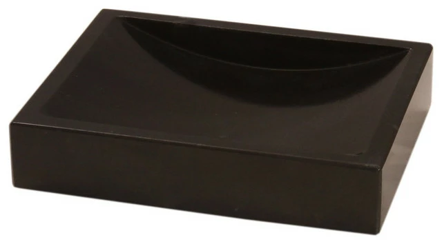 Buy โจ Marble Crafter Myrtus Collection Jet Black And Marble Soap Dish ๐