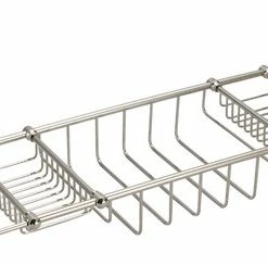 Discount 😀 Water Creation Expandable Bath Caddy For The Elegant Tub, Polished Nickel PVD Finish ❤️