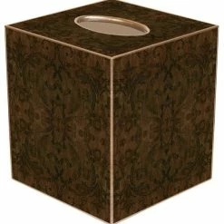 Wholesale 🔥 Marye-Kelley TB1805 - Brown Damask Tissue Box Cover 🎉