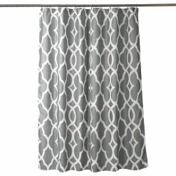 Promo 😍 Lush Decor Connor Geo Shower Curtain Gray, 72"x72" 😀