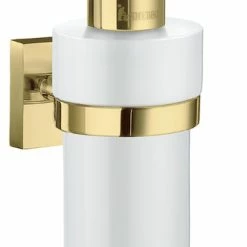 Flash Sale 🤩 Smedbo Inc House - Holder With Porcelain Soap Dispenser Polished Brass Laqured 💯