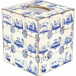 Deals 🌟 Marye-Kelley TB500- Delft Tiles Tissue Box Cover ✨