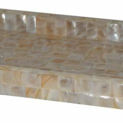 Brand new 🥰 TATARA Nu Steel Capris 👩 Mother Of Pearl Rectangular Vanity Tray 💯