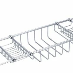 Best deal 🥰 Water Creation Expandable Bath Caddy For The Elegant Tub, Chrome Finish 🔔