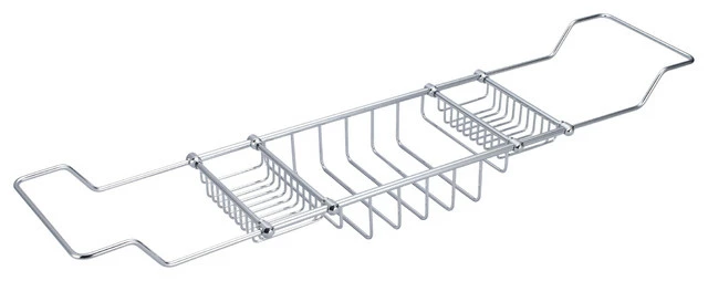 Best deal 🥰 Water Creation Expandable Bath Caddy For The Elegant Tub, Chrome Finish 🔔