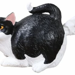 Cheapest 🛒 WHAT ON EARTH Cat Butt Tissue Holder - Black & White Tuxedo - Fits Square Tissue Box ✔️