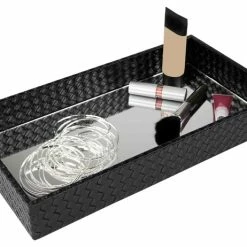 Brand new 👏 HDS Trading Corp. Home Basics Vanity Tray With Mirror Black 💯