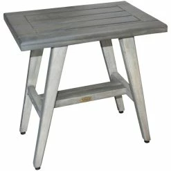 Top 10 🛒 DecoTeak CoastalVogue MidCentury 18" Wide ShowerBench GR501, Gray ❤️