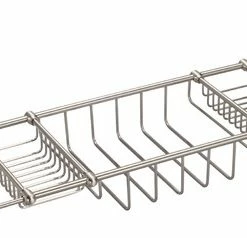 Best Sale 🔥 Water Creation Expandable Bath Caddy For The Elegant Tub, Brushed Nickel Finish 👏